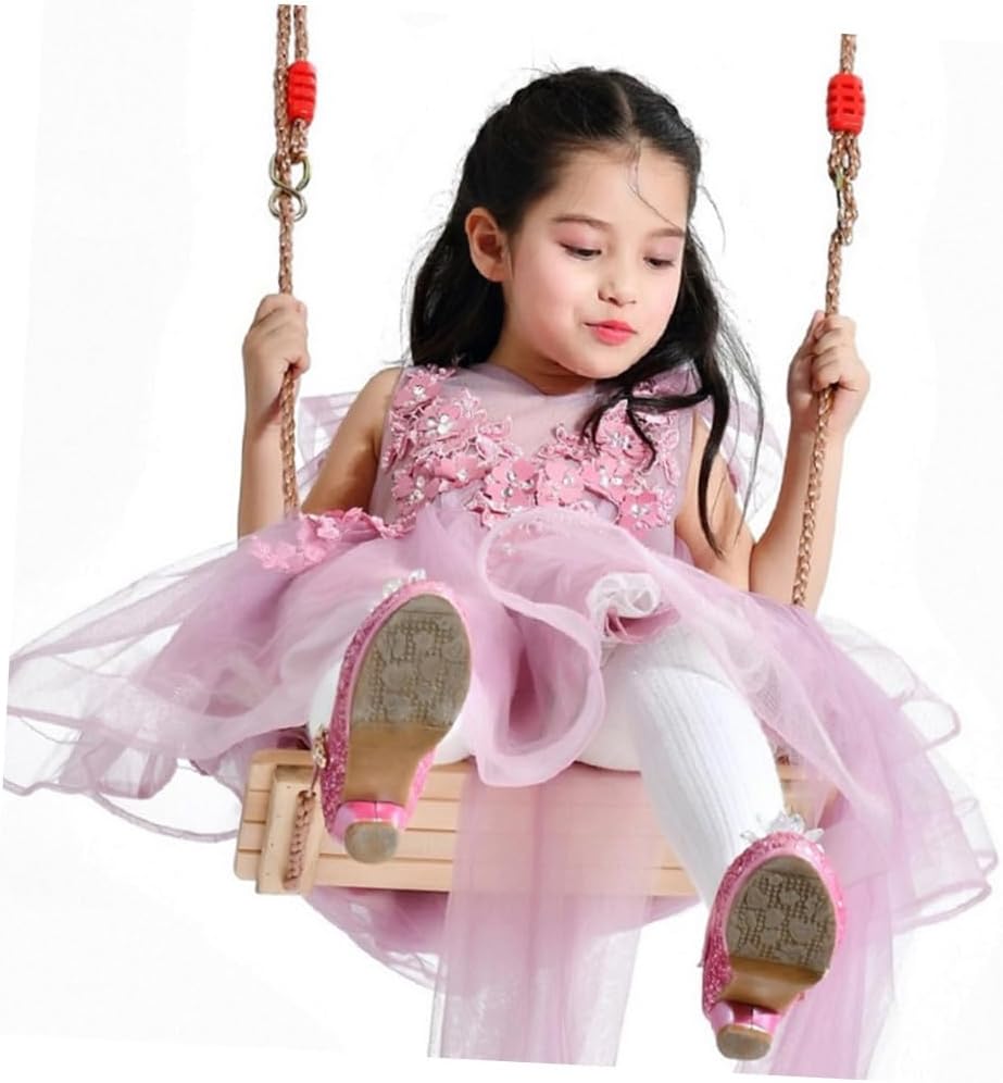 VANZACK Indoor Outdoor Swing Set Wooden Swing for Boy Girl Adults Safe for Backyard Play