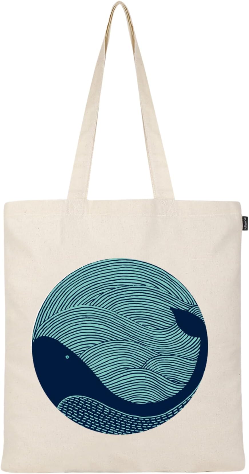 Eco Right Aesthetic Canvas Tote Bag for Women, Cute, Trendy & Reusable Cotton Bags for School, Shopping, Gym, Library and Beach, Perfect for Groceries, Gifts for Teachers