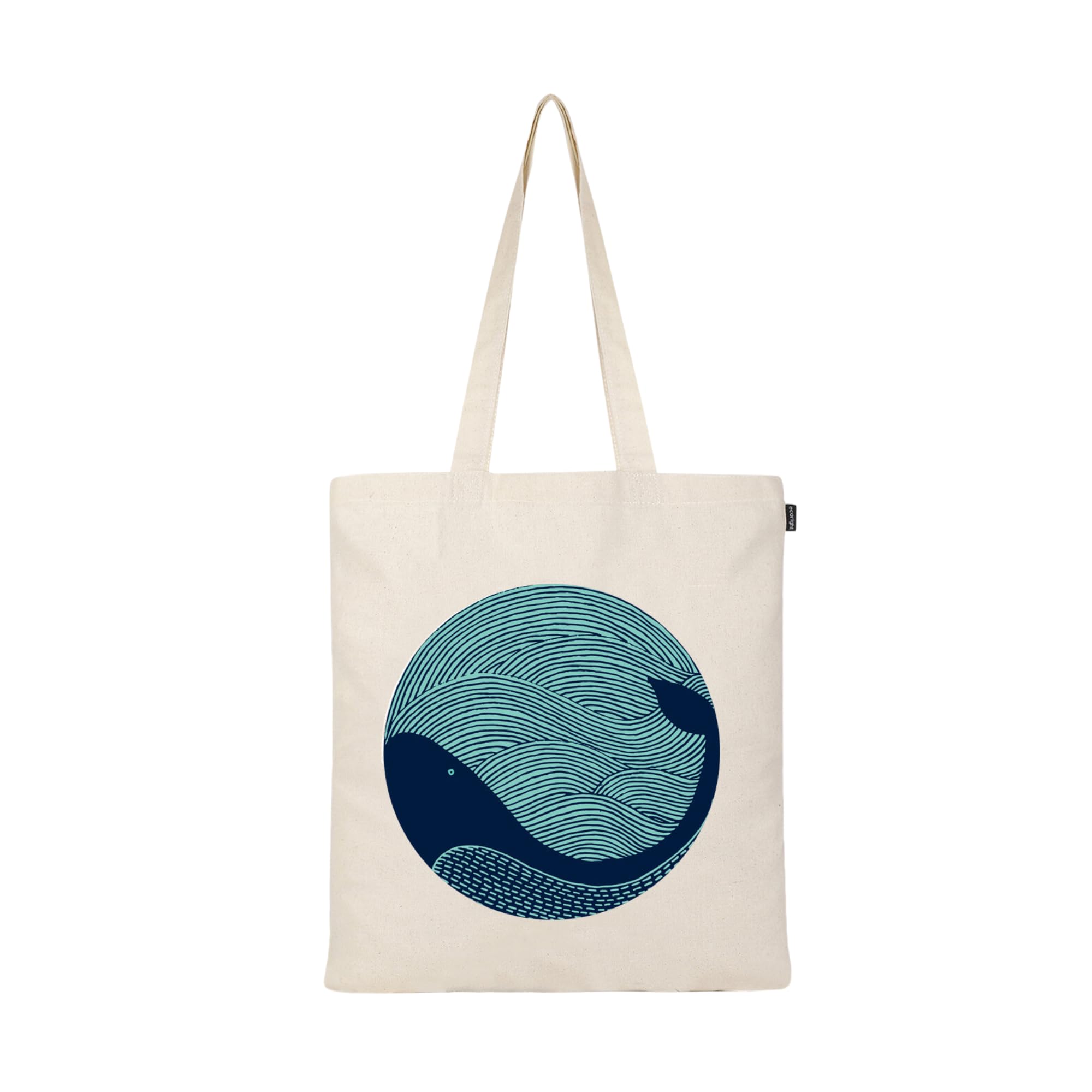 Eco Right Aesthetic Canvas Tote Bag for Women, Cute, Trendy & Reusable Cotton Bags for School, Shopping, Gym, Library and Beach, Perfect for Groceries, Gifts for Teachers