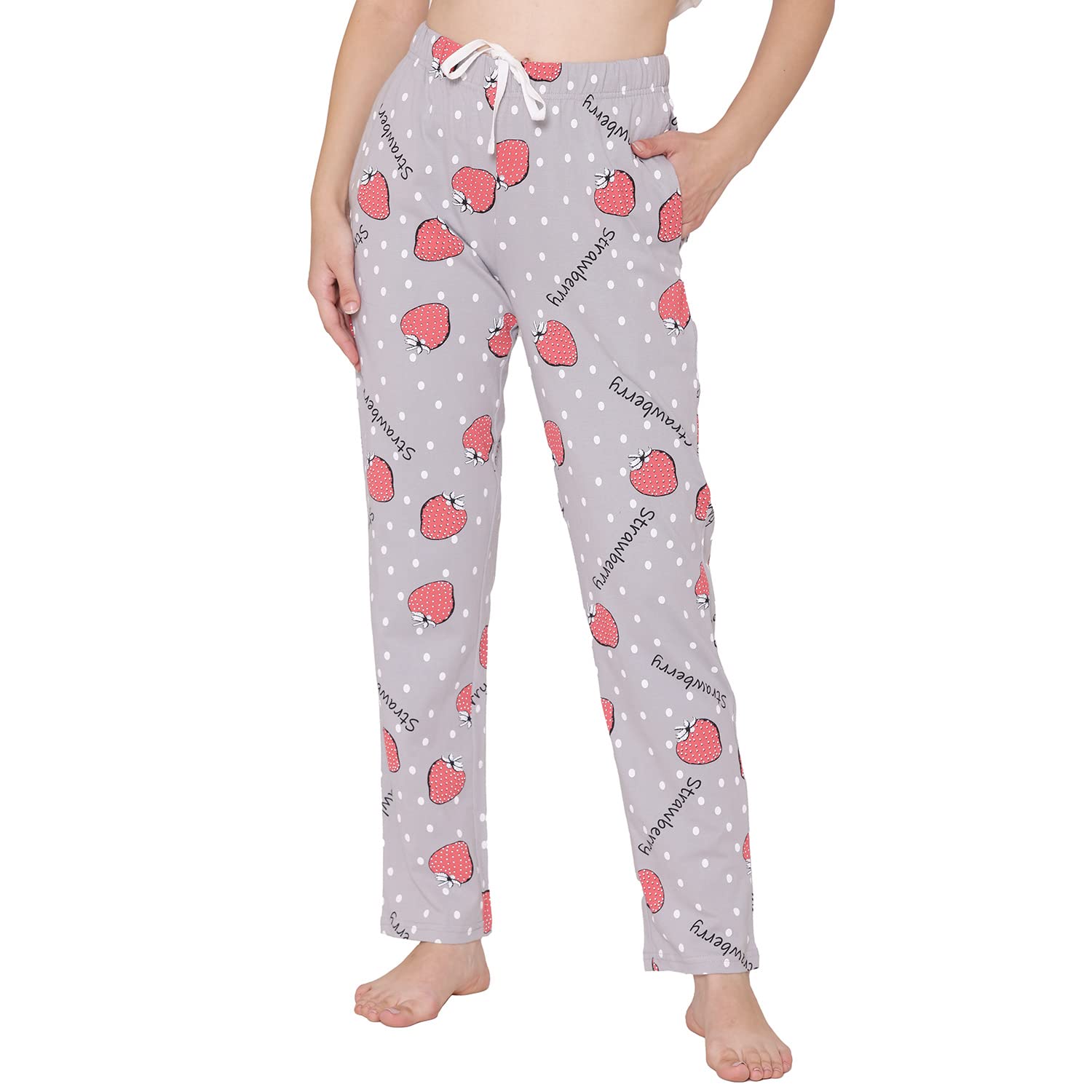 Knitted Printed Cotton Pajamas - Light Grey-image-41