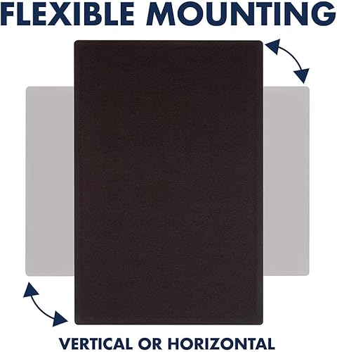 Miniatura 5 de Quartet. Tablero de anuncios de 36x 24pulgadas. Tablón de anuncios de tela de oficina oval., Negro