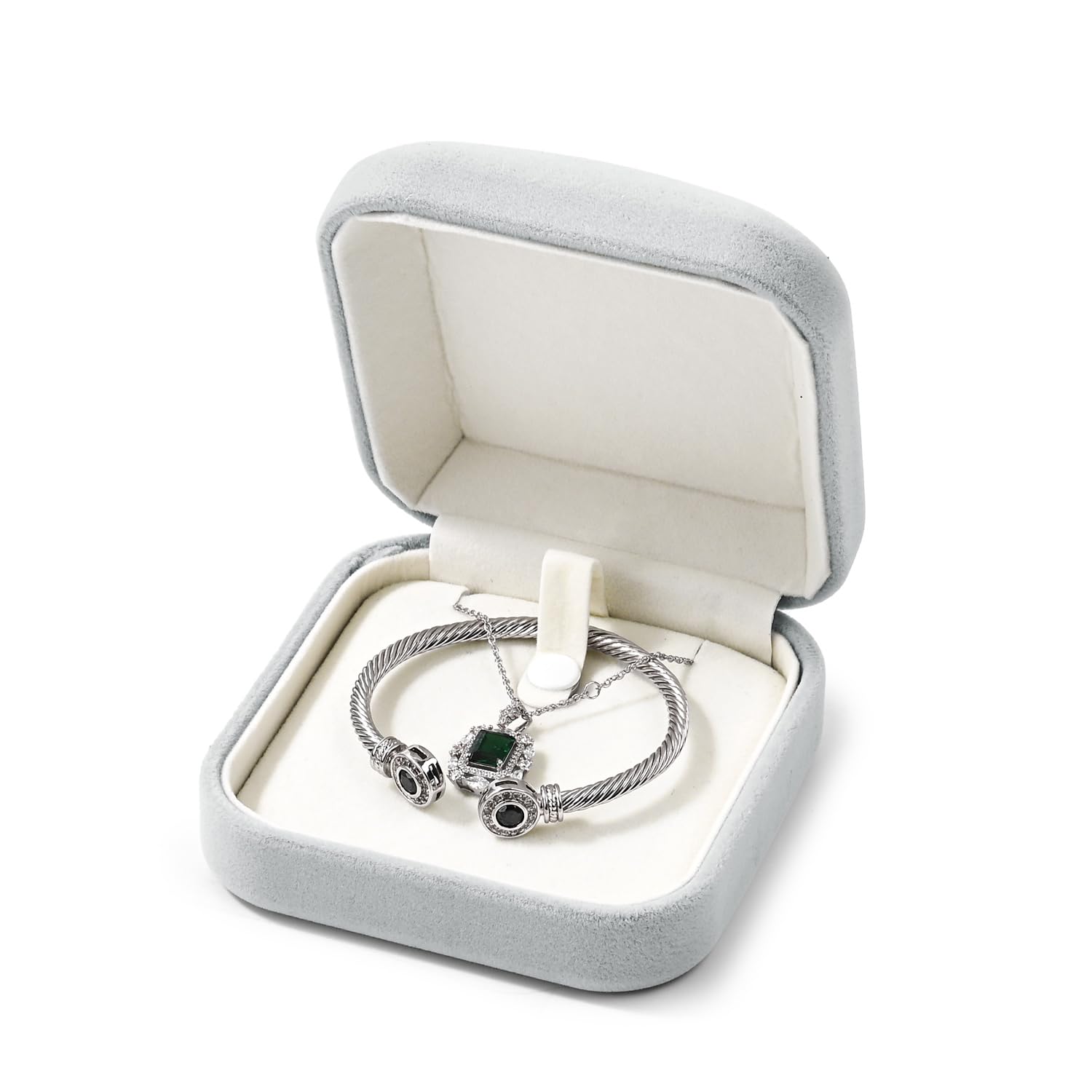 Papten Velvet Bracelet Gift Box Bracelet Holder Jewelry Gift Box Velvet Interior Bangle Bracelet Storage Boxes for Birthday, Wedding, Mother's Day,