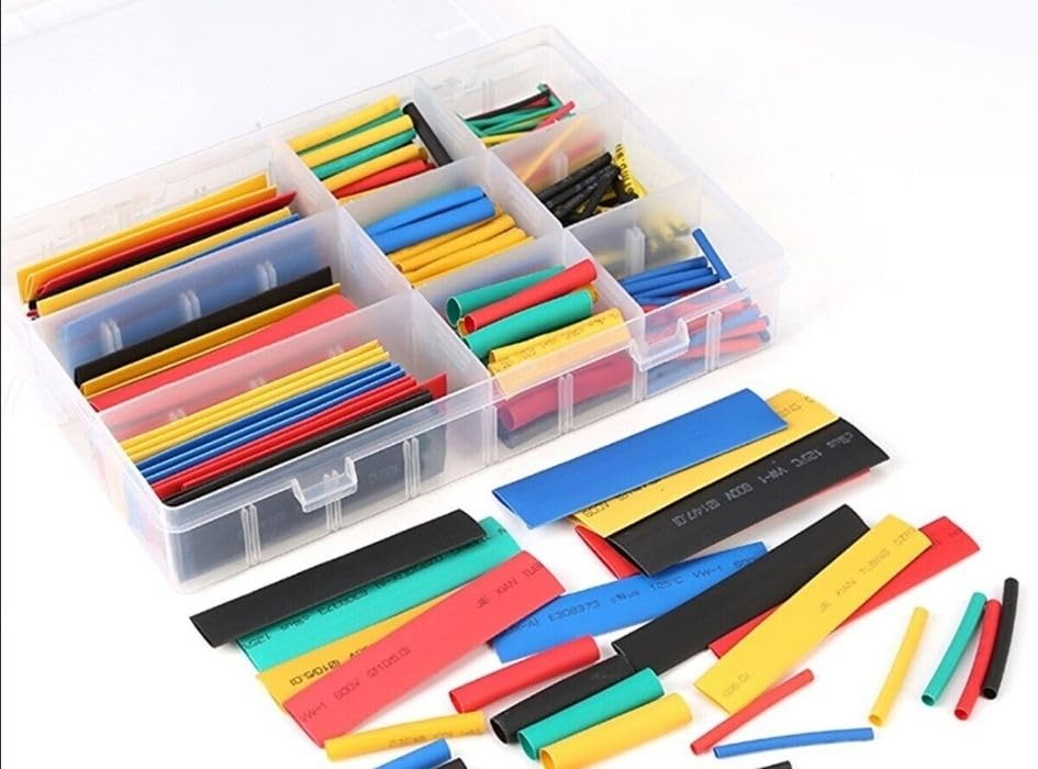 328 Parça Kutulu Heat Shrink Makaron Daralan Kablo Tamir Seti - Globe Elektrik Bant Hediyeli