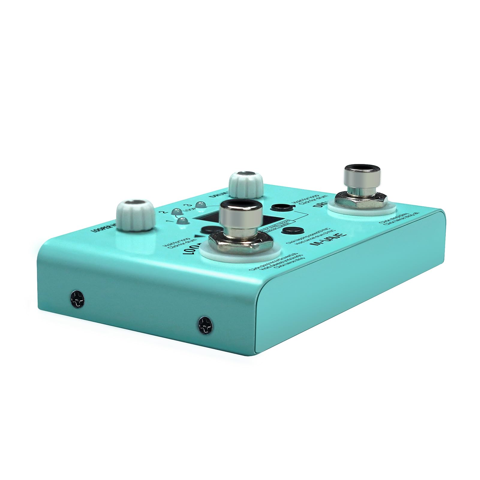 LOST TEMPO Pedale Effetti Drum & Looper 2-in-1 Mini Effector - Doppio Pedale per Chitarra con 30 Tamburi e 4 Loop - Sintonizzatore ad Alta Precisione