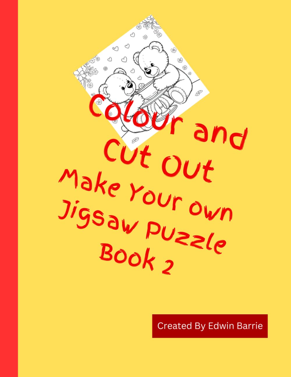 Colour and Cut Out Make Your own Jigsaw Puzzle Book 2: Activity Book for children