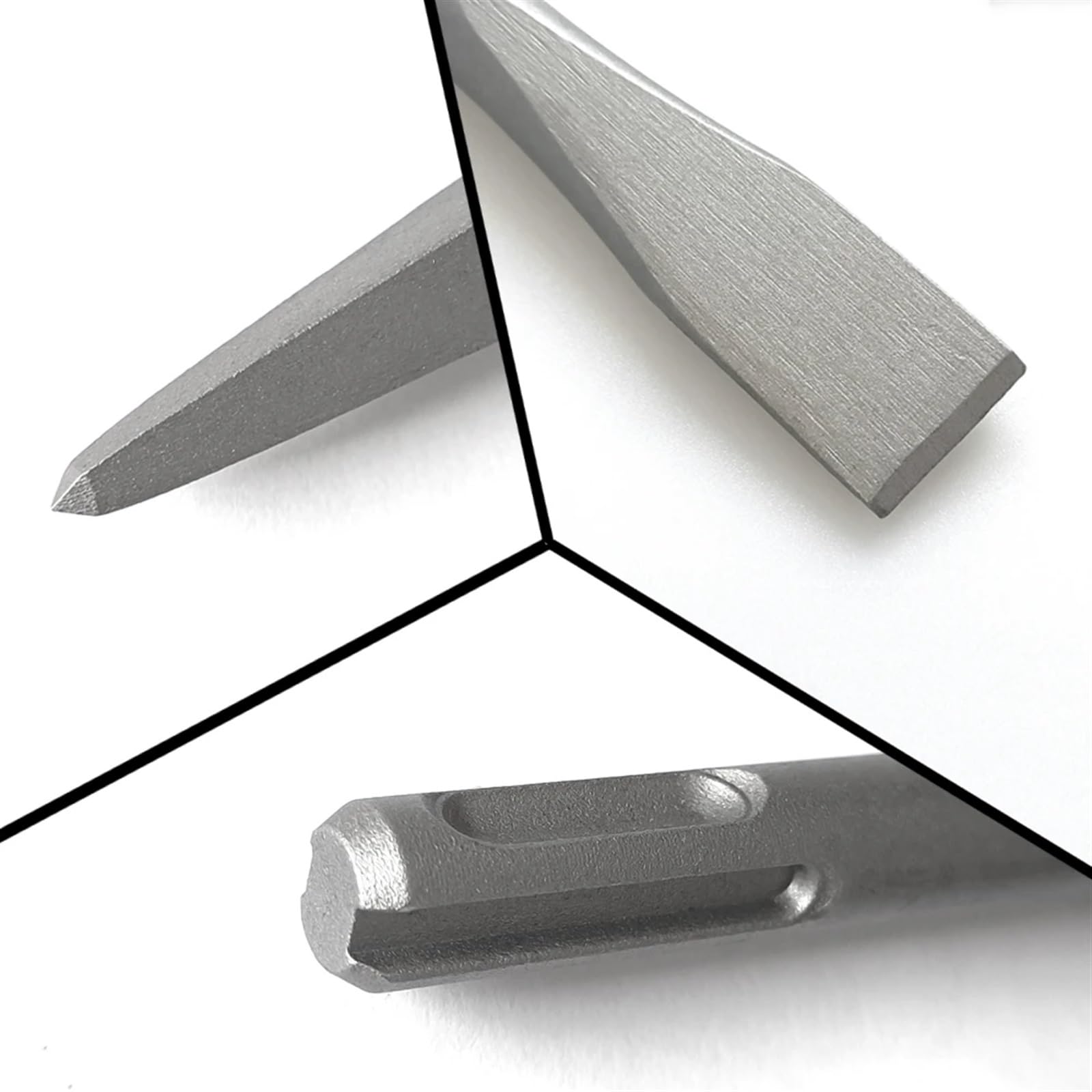 Set di Scalpelli Set di 3 scalpelli con Gambo, Punta da Trapano a Martello, scanalatura a Punta, scalpello Piatto, Utensili for muratura, for Cemento, Mattoni, Muro, Roccia