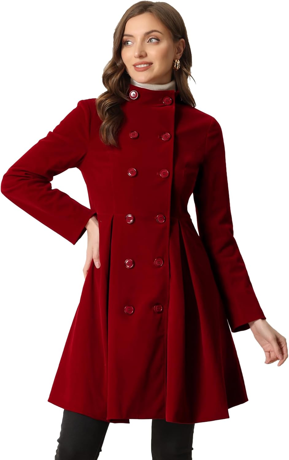 damen langer wintermantel