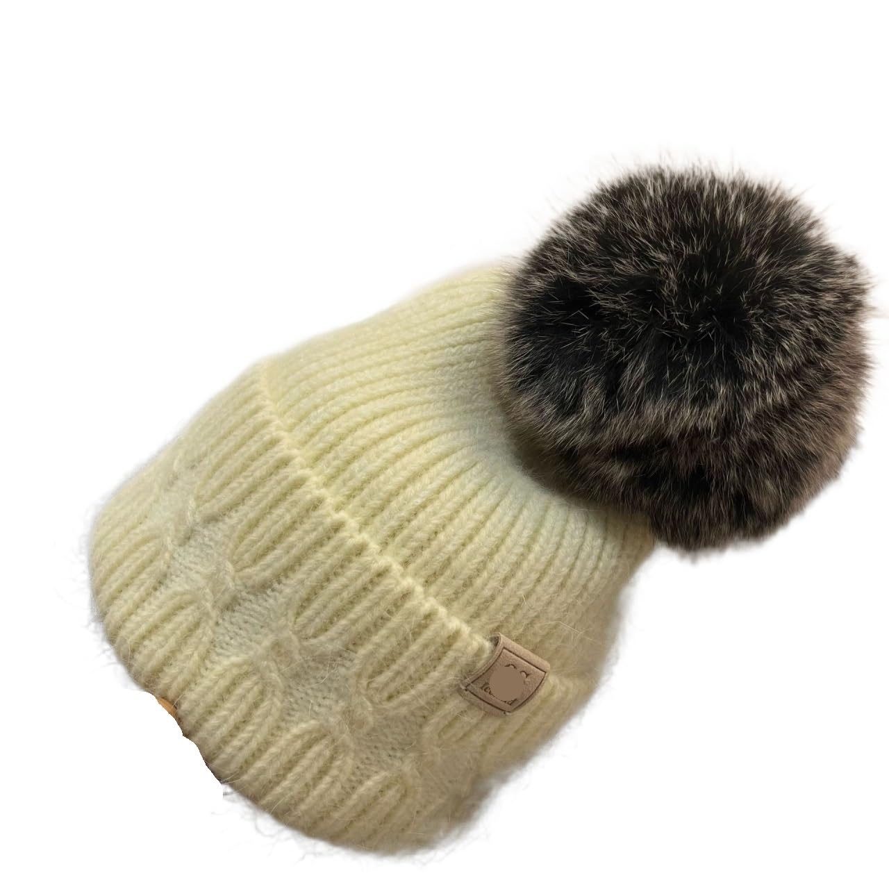 Gorro de punto de lana de invierno para mujer, accesorio cálido y elegante para clima frío