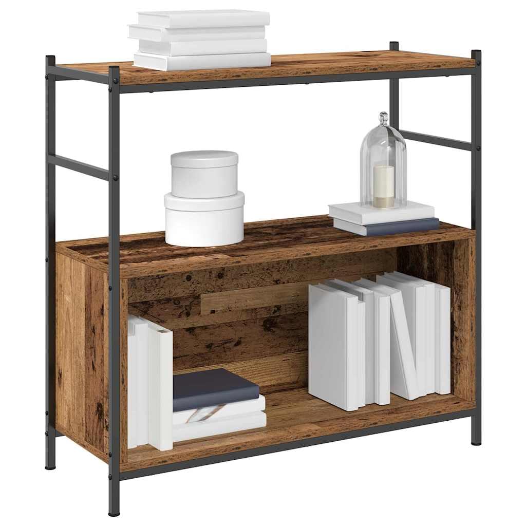 Libreria in rovere affumicato, 80 x 30 x 78,5 cm, 2 scomparti
