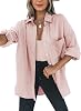 Dokotoo Women’s Blouse Muslin Long Sleeve Cotton Casual Top Shirt Colour Block Tops Plain Tops Shirt Jacket S-XXL