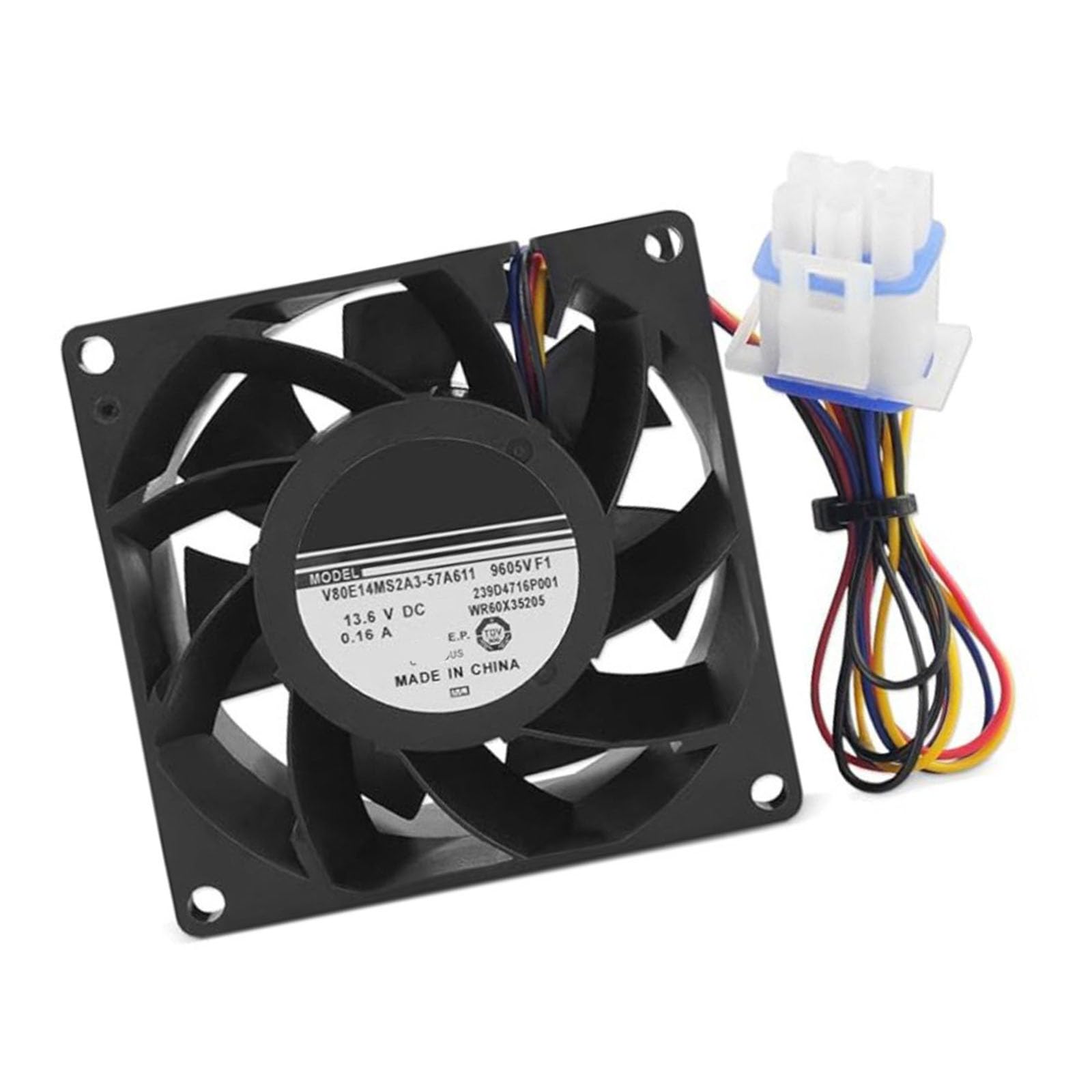 NRVTRE WR60X35205 Quiet Refrigerating Fan Ideal for Open Kitchens Otherwise Night Use in Refrigerators Easy Tool Complimentary Arrange High Ventilation Strong Ventilation