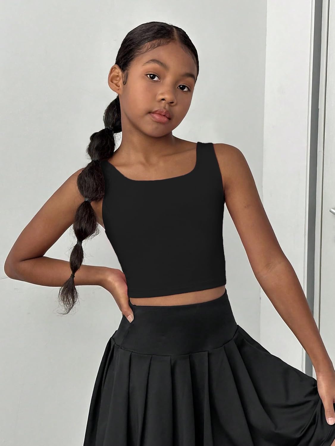 WDIRARA Girl's Twist Back Sports Bras Backless Tank Top Workout Sports Shirts for Gym - Image 4