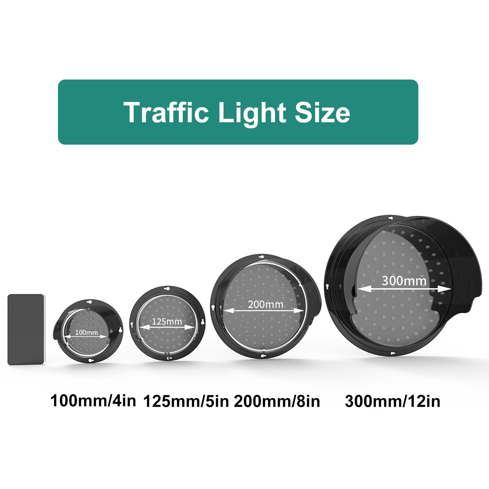 Gtzly Semaforo Telecomandato, Semaforo Rosso/Verde, Lampada da Parete a LED con Telecomando, Indicatore Luminoso Alloggiamento for PC, Alloggiamento for PC(300mm/12in)