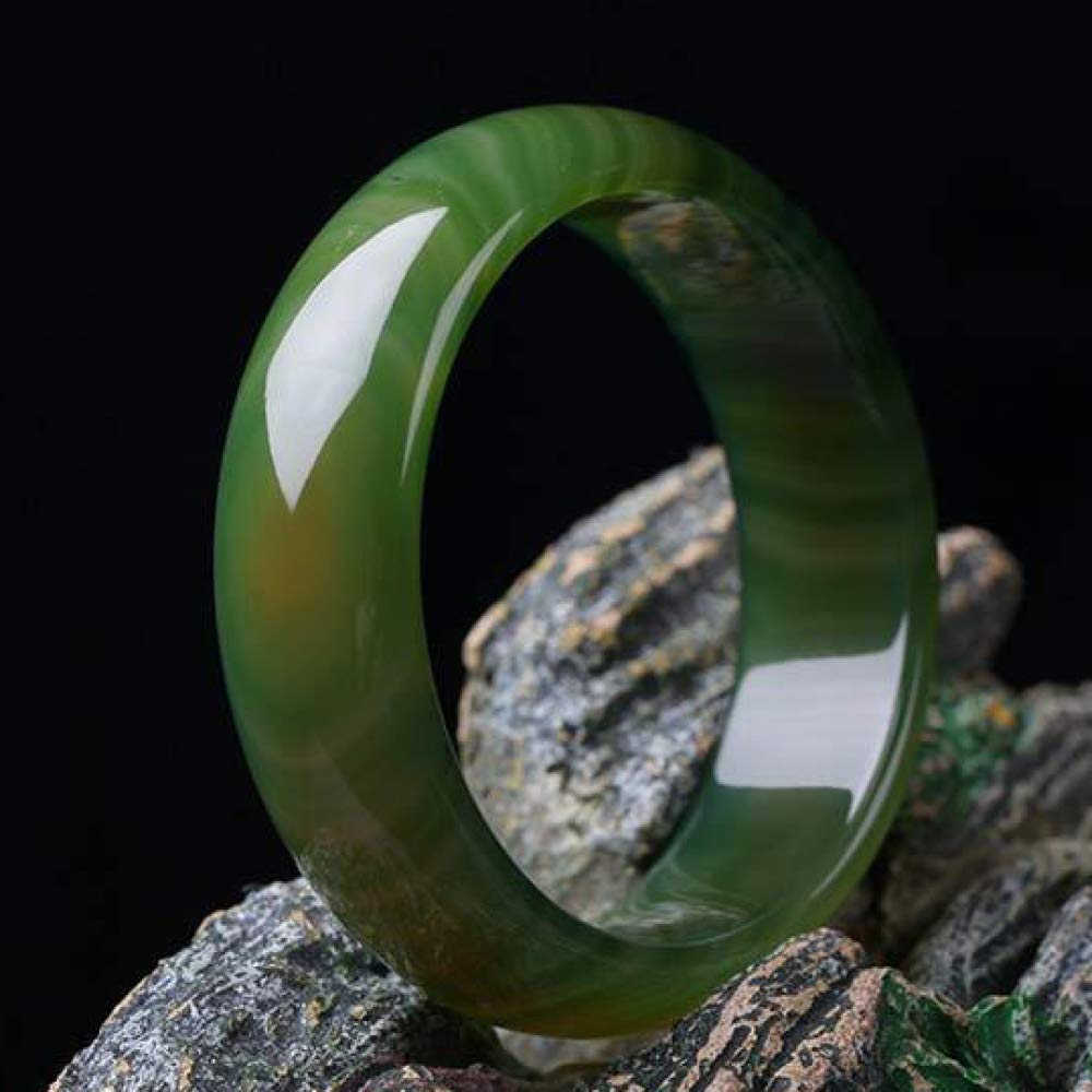 Braccialetto Classico da Donna in Giada, Braccialetti con Catena in Giada Verde Chiaro Naturale, Bracciale in Giada con Pietra preziosa di giadeite, 58-64 mm, 60-62 mm(62