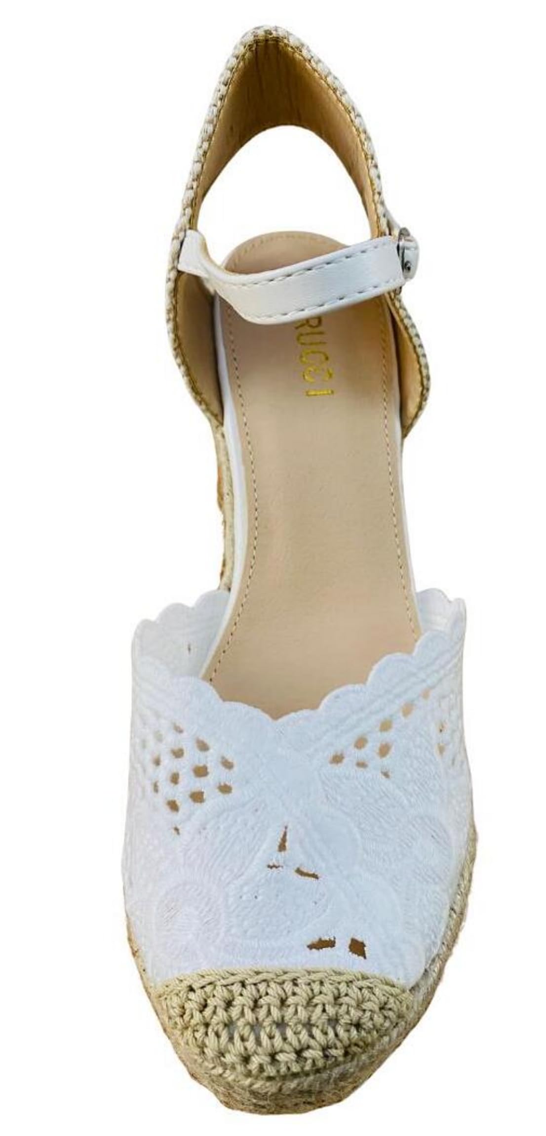 Miro Boho Chic Cuñas de Esparto Mujer – Alpargatas Cuña Novia Boho Chic Cómodas y Ligeras – Sandalias Mediterráneas con Encaje, Pulsera al Tobillo y Plataforma de Yute para Verano y Eventos