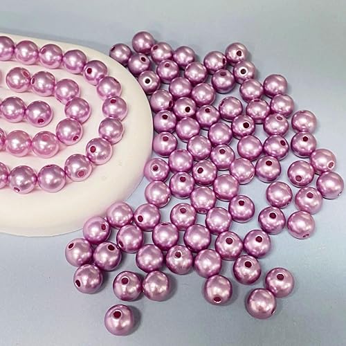 Miniatura 3 de 300 cuentas de perlas de 0.315 pulgadas con agujero redondo suelto para decoración del hogar, rellenos de jarrones, manualidades, fabricación de