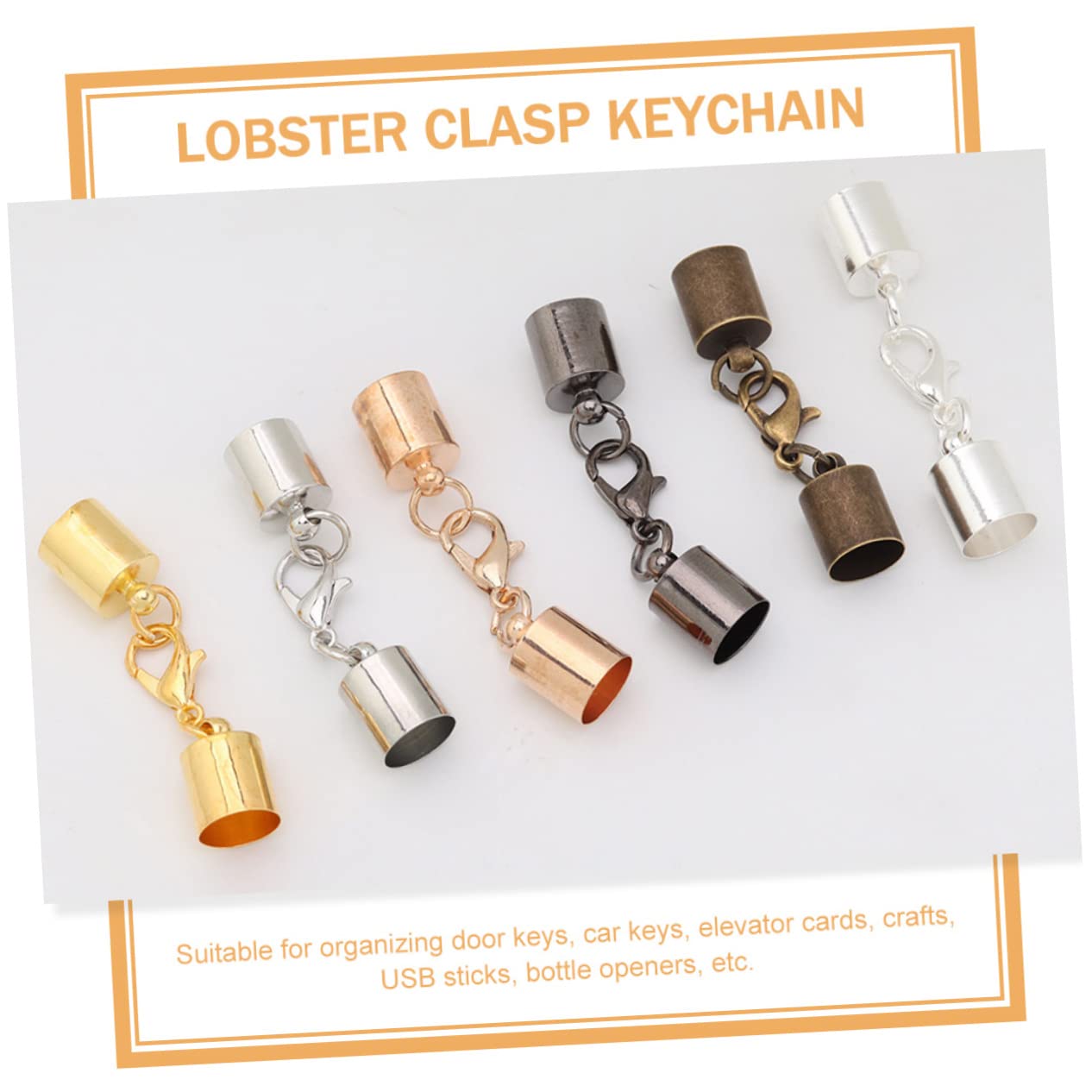 NUOBESTY 300piezas Accesorios Para Bisutería Cierres De Langosta Metálicos Para Collares y Pulseras