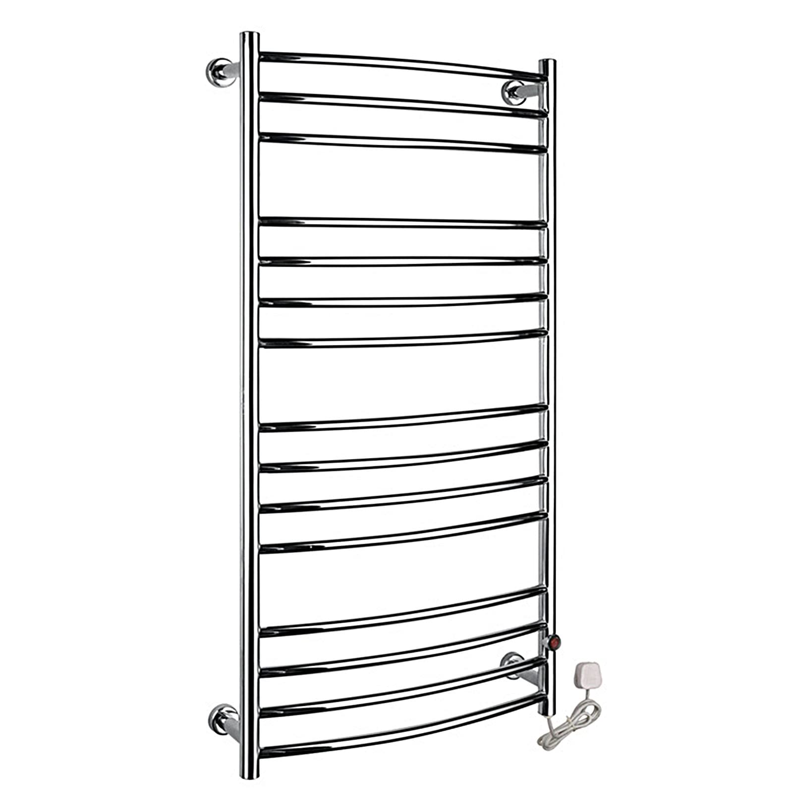 asdchZen Heated Towel Racks, Wall Mounted Racks,Large Hot Towel Rack With Swtch,Constant Temperature Heated For Bathroom,15 Heating Rods,Silver,Plug~In-Silver-Plug~In,Silver-Plug~in