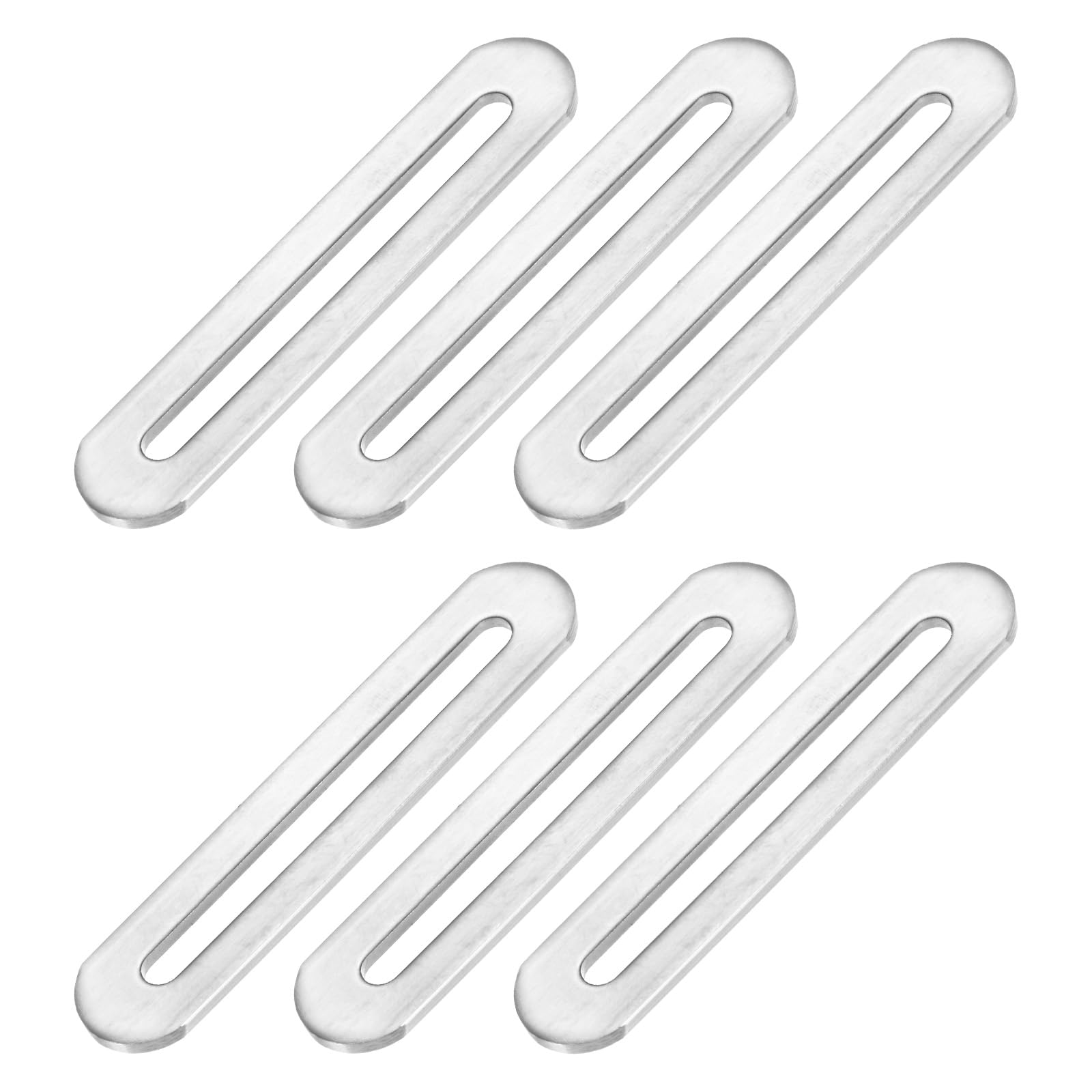 M METERXITY 6-Pack Flat Mending Plate Support 3.54x0.75in, Silver