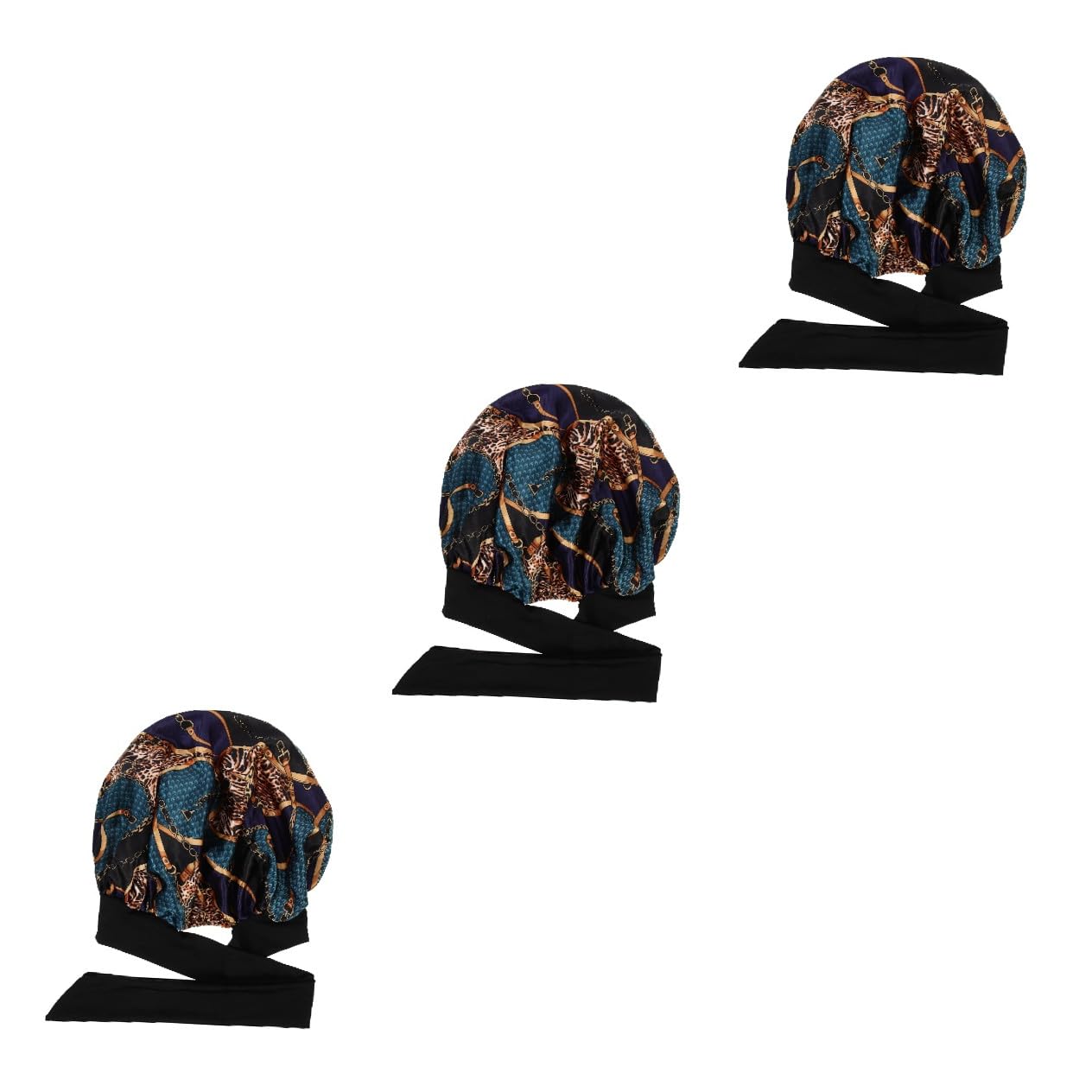 3piezas Gorro De Satén Elástico Para Dormir y Baño Gorro De Mujer Para Mantener Peinados Para Uso Diario y Ocasiones Especiales
