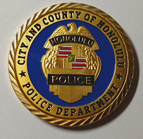 Honolulu Police Department Colorized Challenge Art Coin