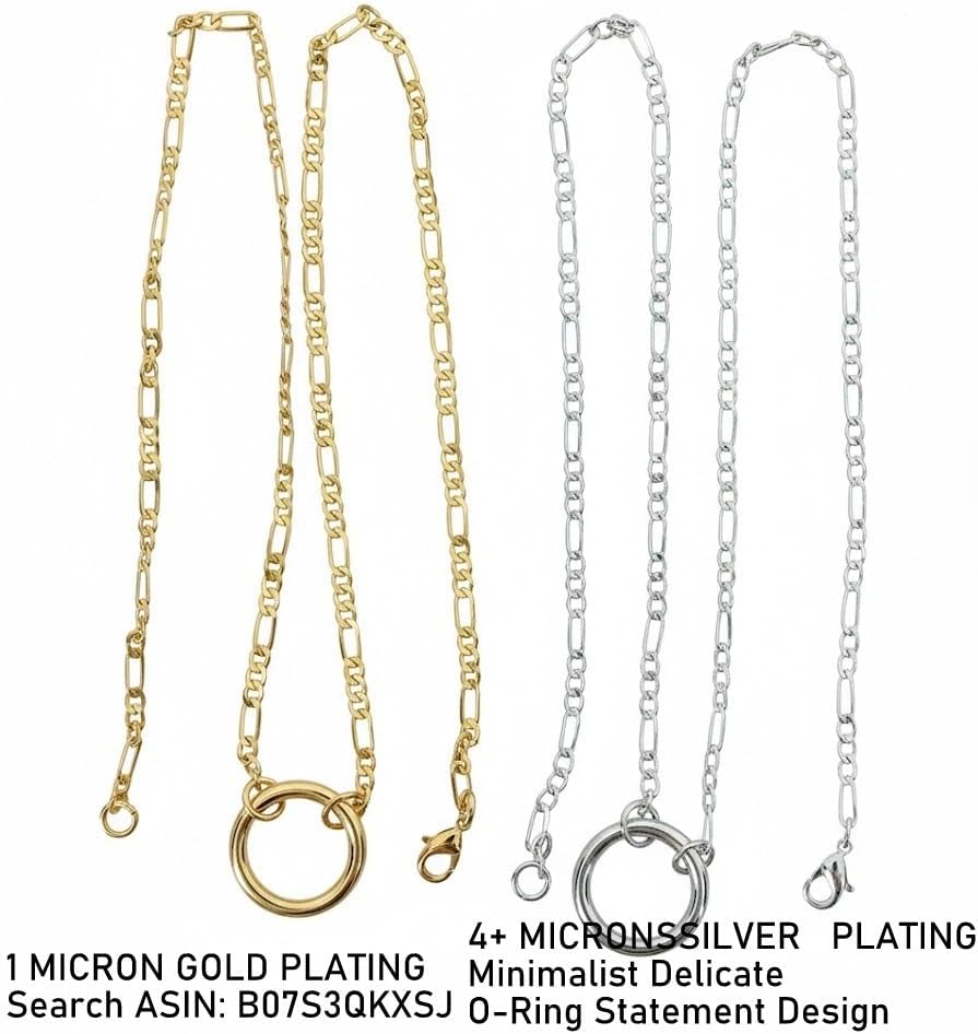 A SHER'S CREATION Tiny Delicate day Collar Choker O Ring Necklace Silver 4+ microns plated Minimalist Geometric Statement Jewelry for Women & Men - Unique Everyday Gift