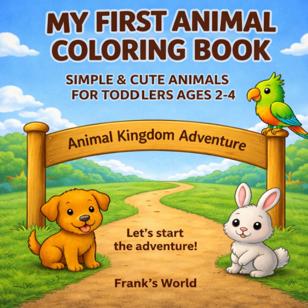 My First Animal Coloring Book: Simple & Cute Animals for Toddlers