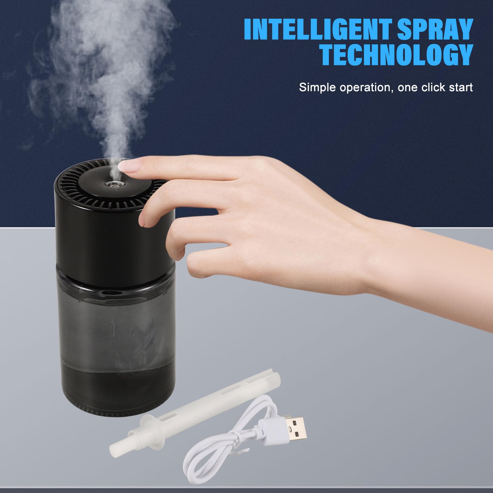 Ambientador Automático para Coche con Capacidad de 160ml, Difusor de Aceite Portátil de Plástico, Diseño Moderno y Distribución Continua de Fragancia para Verano