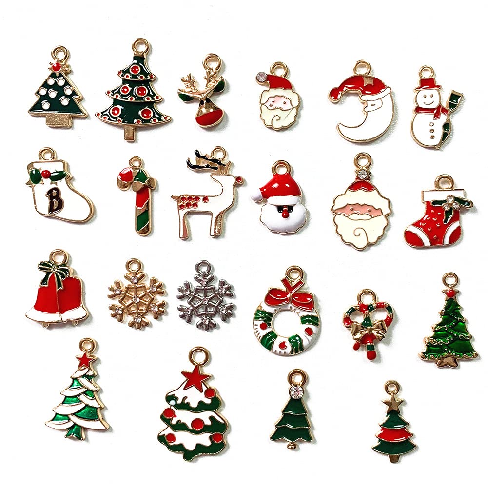 367】 ミニツリーのハンドメイドチャームクリスマスセット