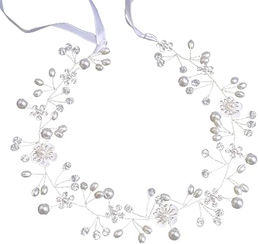 Hair Ornament, Flower Crystal Beads, Headband, Pearl, Flower Crown, Ribbon, Headdress, Girls, Brides, Corollas, Recitals, Graduation Ceremonies, School Entrance Ceremonies, Girls