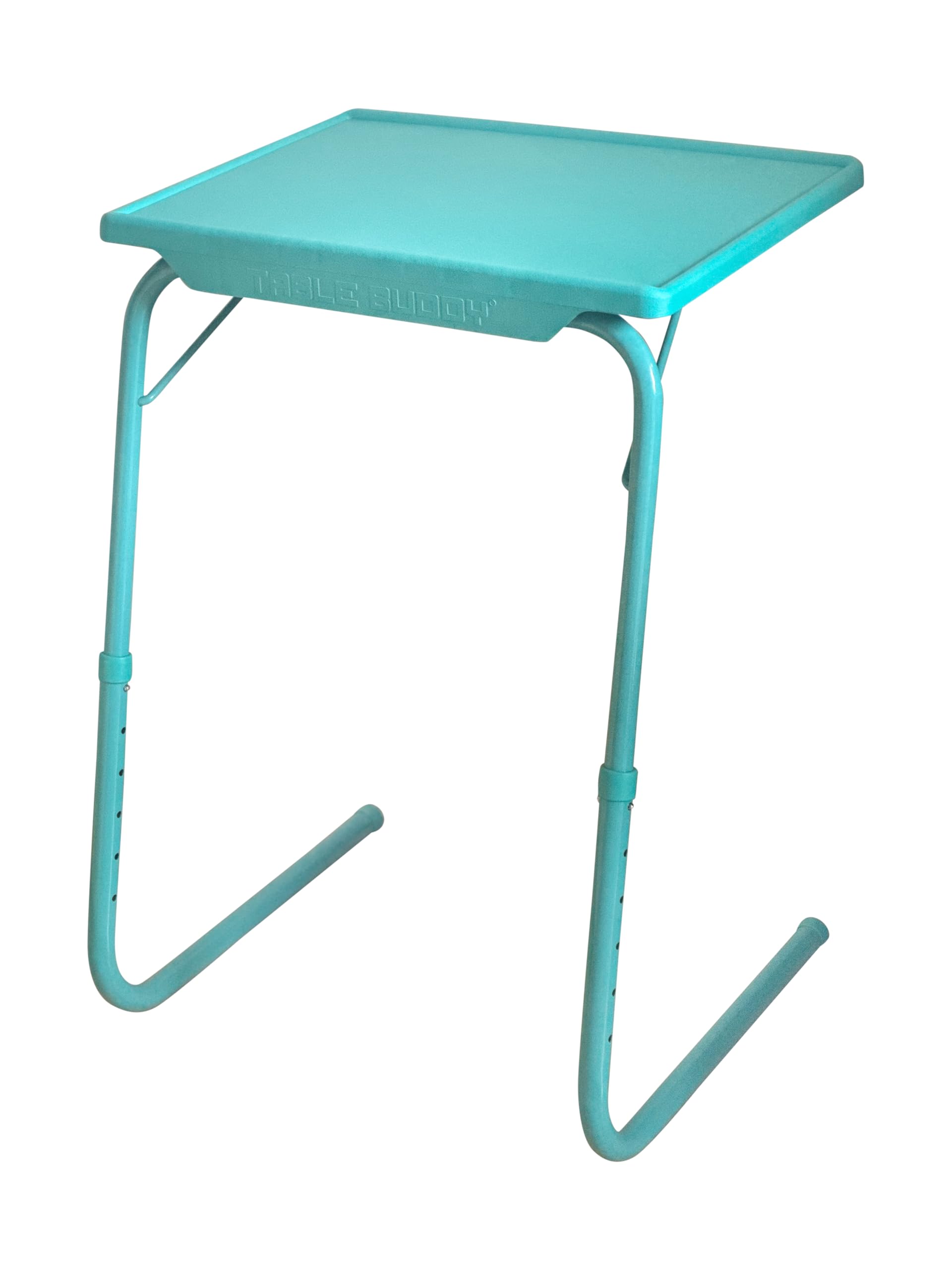 TABLE BUDDY Regular Folding Laptop Table 52.5 x 40 cm – Adjustable Height Bed Tray Desk for Sofa, Bed & Couch – Aqua Blue Portable Lap Desk with 3 Tilt Positions for Work, Dining & Reading — image 1