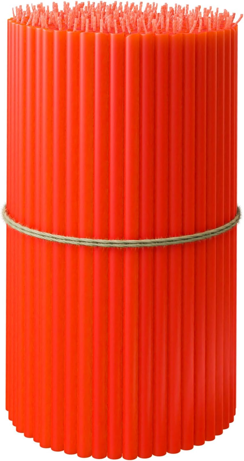 BlueBee Pure Beeswax Candles Bulk for Home - 50pcs Tall Thin Taper Candles, Honey Scent, Smokeless, Long-Burn, All Natural for Church Prayer, Hanukkah, Birthday Cake