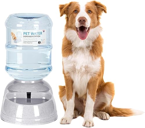 Miniatura 9 de Dispensador de agua para mascotas para perros grandes y múltiples mascotas, dispensador de tazón de agua para perros de 3 galones, alimentador de