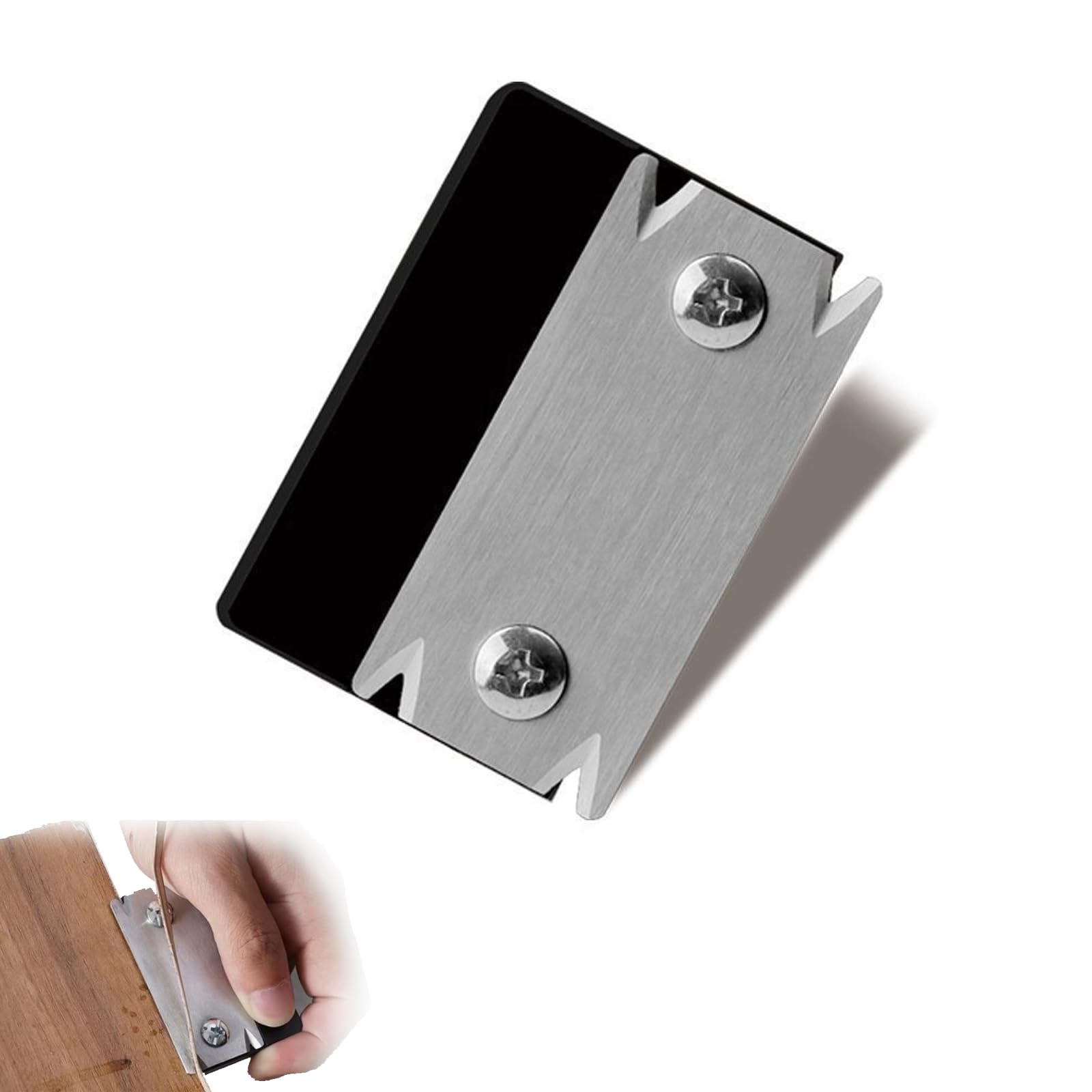 Recortadora de Bordes para Carpintería, Cortador Manual de Bandas de Bordes con 1 Repuesto de Hoja Mini Cepilladora de Mano para Carpintería Cepilladora de Esquinas para Madera PVC ABS