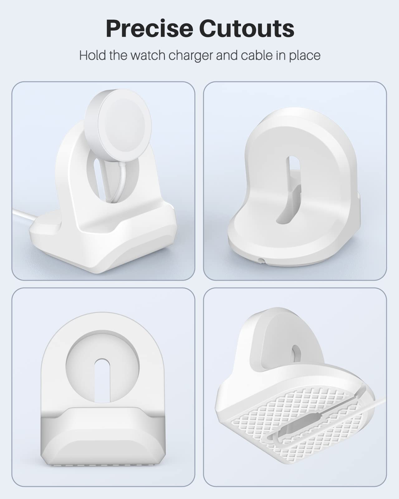ELETIUO Support de chargeur en silicone compatible avec Apple Watch Series 8/Ultra/SE2/7/6/SE/5/4/3/2/1 (49/45/44/42/41/40/38 mm), station de charge Bunny iWatch compatible avec le mode table de nuit ELETIUO Support de chargeur en silicone compatible avec Apple Watch Series 8/Ultra/SE2/7/6/SE/5/4/3/2/1 (49/45/44/42/41/40/38 mm), station de charge Bunny iWatch compatible avec le mode table de nuit