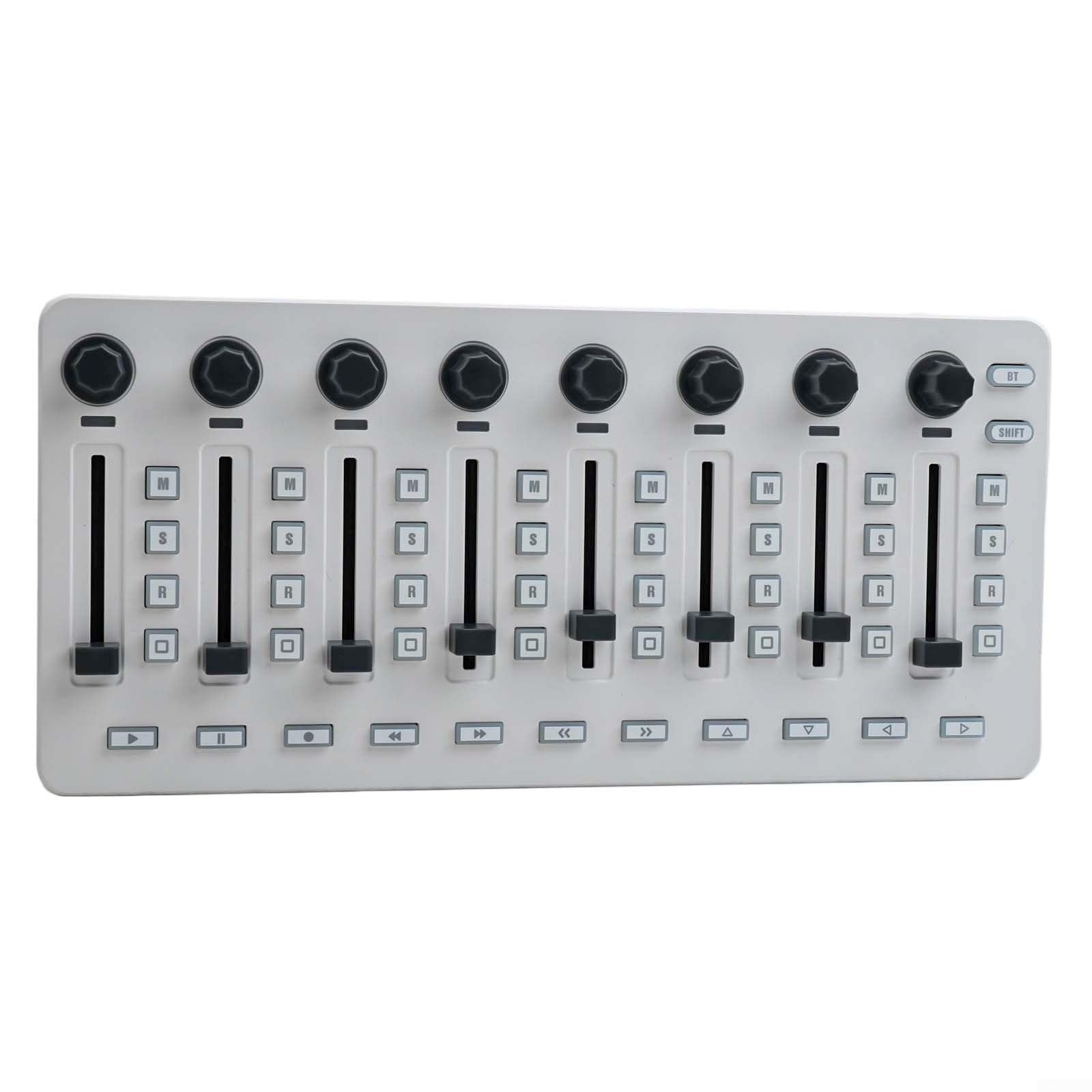 Consola de mezcla inalámbrica con conexión USB BT, 43 teclas de control, 8 perillas giratorias para estación de trabajo de audio digital
