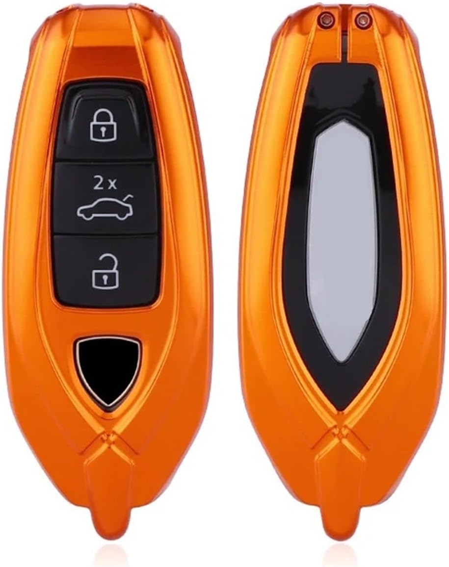 Aluminium Alloy Car Key FOB Case Key Cover Compatible with Lamborghini Urus Auto Accessories Ring(Style 3)