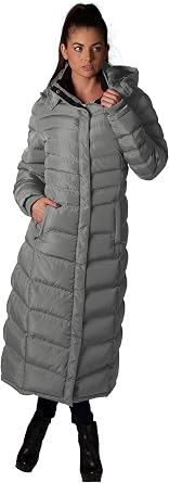 ELORA 47" Womens Winter Coat Heavyweight Full Length Fleece Lined Maxi Puffer Long Coat