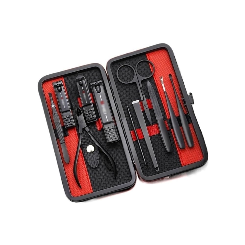 Manicure, pedicure Kit, 11-częściowy zestaw obcinaczy do paznokci, zestaw do manicure, zestaw do pielęgnacji paznokci ze stali nierdzewnej, przenośny zestaw obcinacza do paznokci i