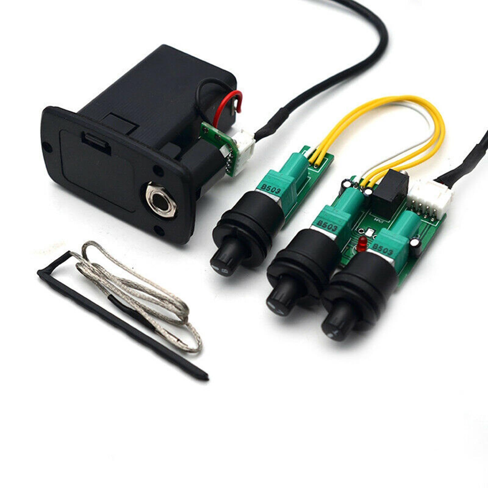 3 Bande Acustica Chitarra Classica Equalizzatore Guitarra EQ Preamplificatore Concise Bass Tone Volume Regolabile 6.35 Audio Head Output Violao Pickup per Taylor