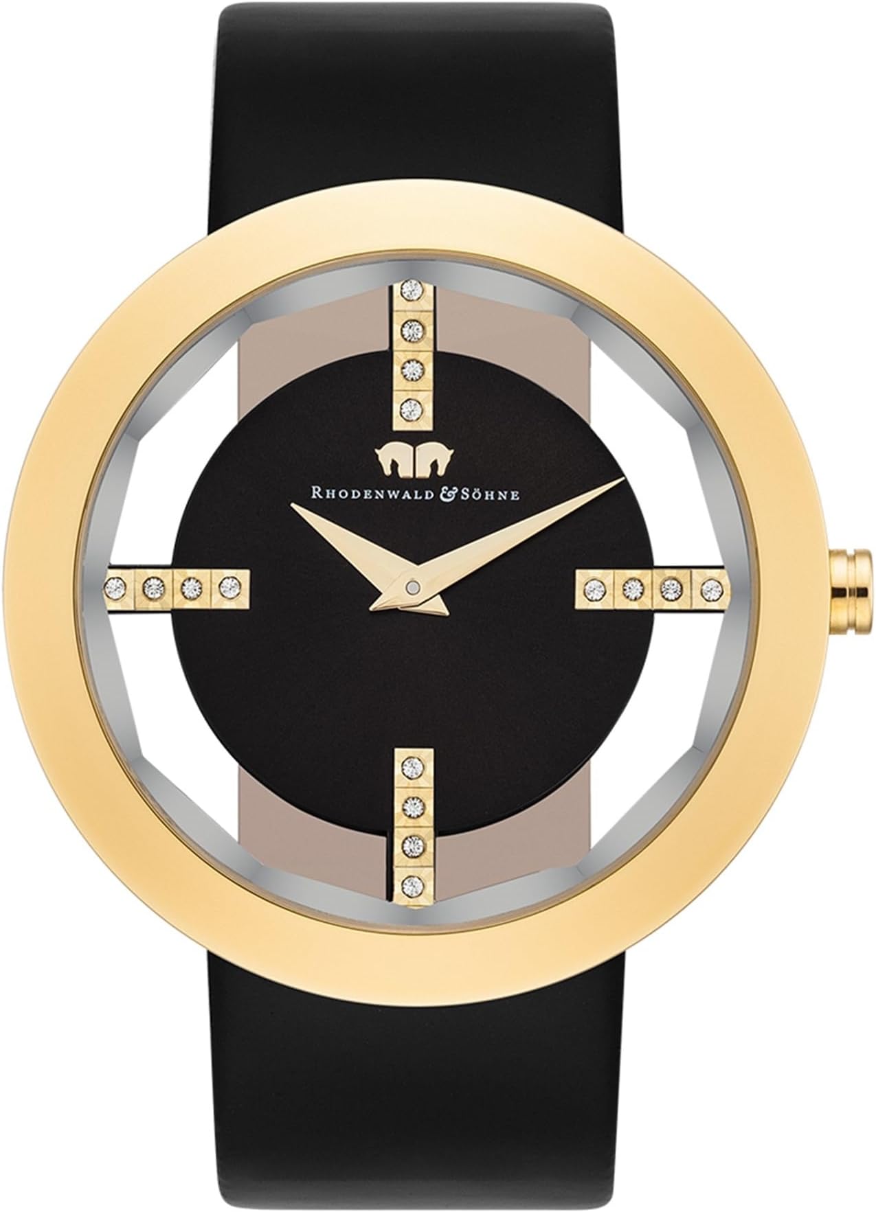 Rhodenwald & Söhne Quarzuhr Women's Analog Japan Quartz Watch with Genuine Leather Band 10010013 OneSize OneColor