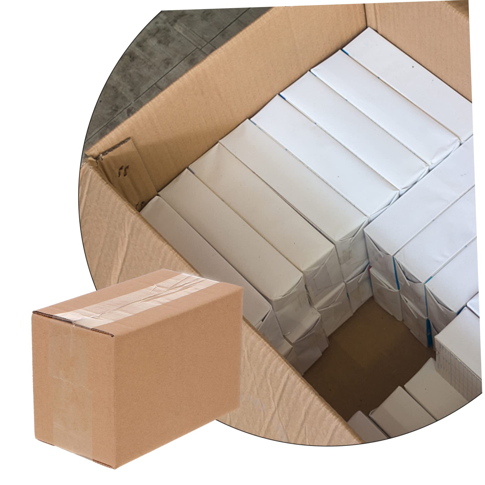 HOMSFOU 20 Cajas de Cartón Kraft Liner Pequeñas para Embalaje y Almacenamiento, Fáciles de Montar y Ecológicas, Ideales para Packaging de Regalos