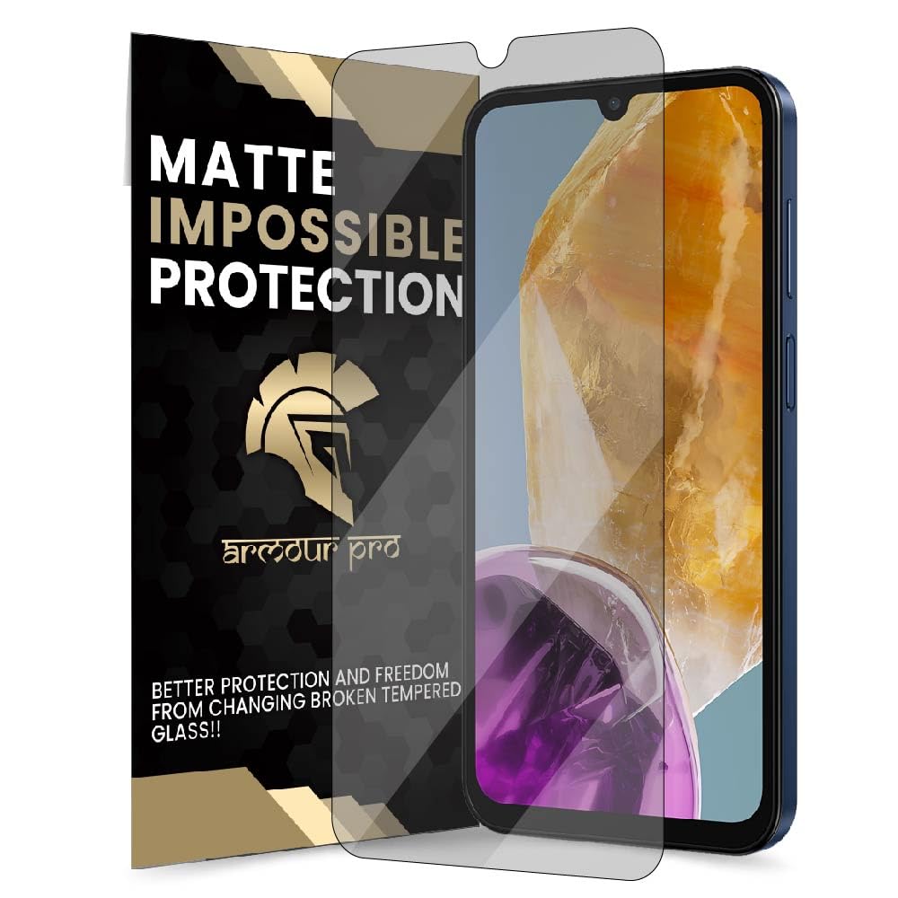 ArmourPro Screen Protector for Samsung Galaxy M15 5G / Samsung A15 5G / Samsung A25 5G - Impossible Fiber Case Friendly Screen Protection & Installation Kit (Matte) (B0CZRH2RJ9) Amazon Price History, Amazon Price Tracker