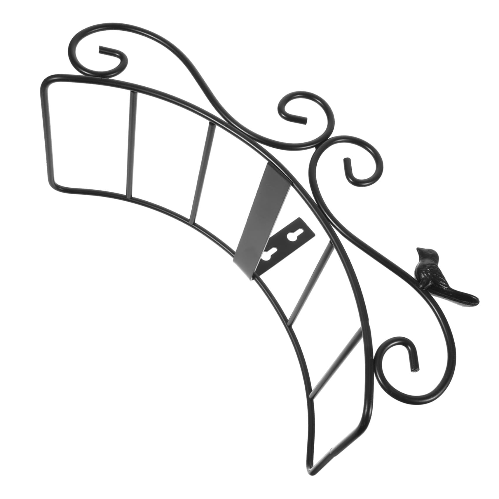 Support pour tuyau d'arrosage en fer forgé Mipcase patine noire étagère murale de prestige