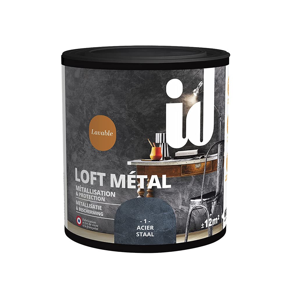 Finition ACIER LOFT METAL Metallisation & Protection 600ml - ID Paris