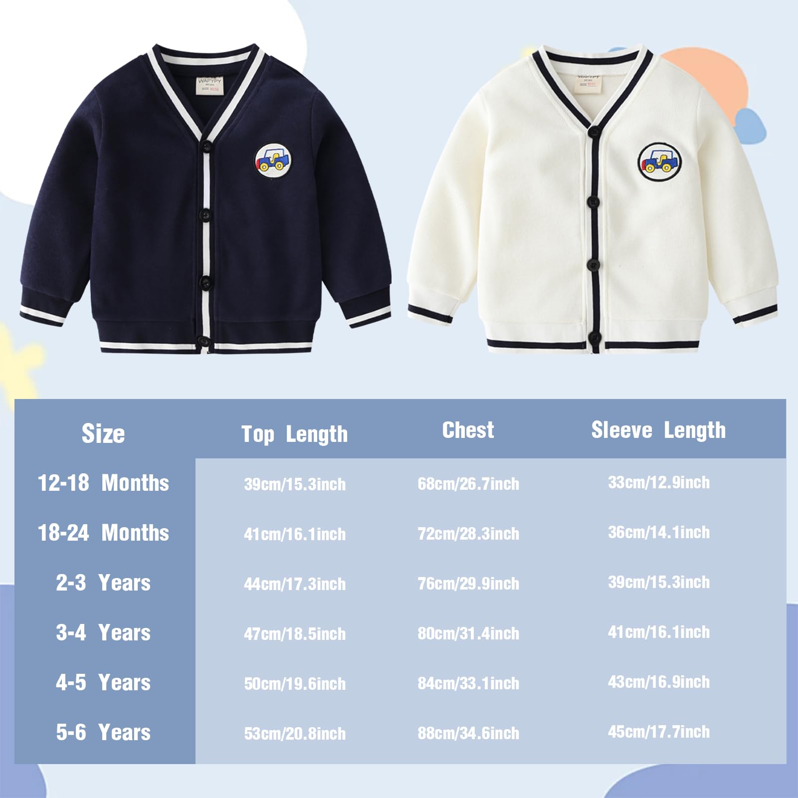 Kunyeah Baby Junge Langarm Strickjacke Kleinkind V-Ausschnitt Oberbekleidung Kleinkind Herbst Winter Mantel Junge Strickjacke Pullover für 2-8 Jahre