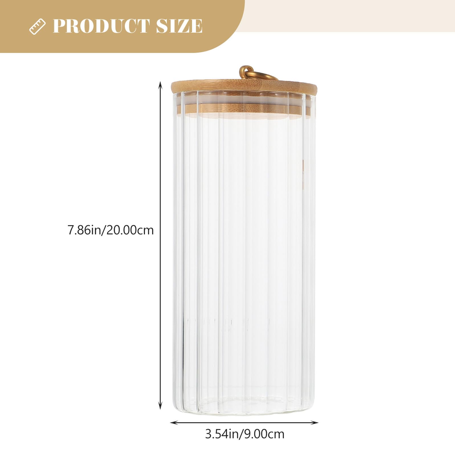 Homoyoyo 3 Stück Glasvorratsgläser mit Bambusdeckel, 550/850/1150 Ml