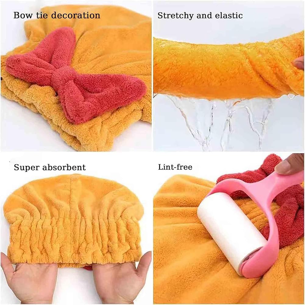 NNBWLMAEE Toalla de pelo súper absorbente para cabello mojado, toalla de microfibra para el cabello, toalla de microfibra suave para el cabello, toalla de secado rápido, turbante para el cabello,