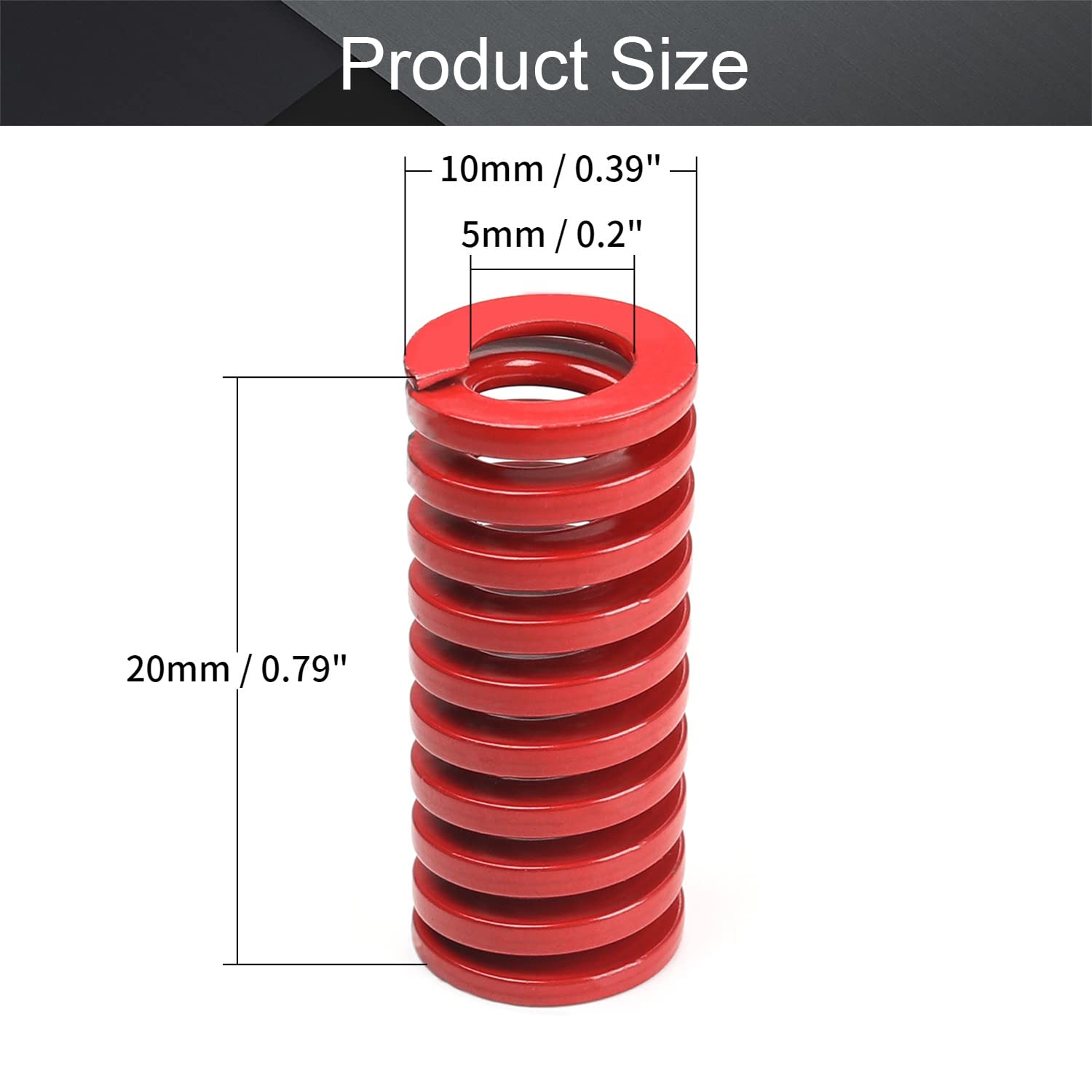 Red Compression Springs Medium Load MroMax 3D Printer Die Springs ...
