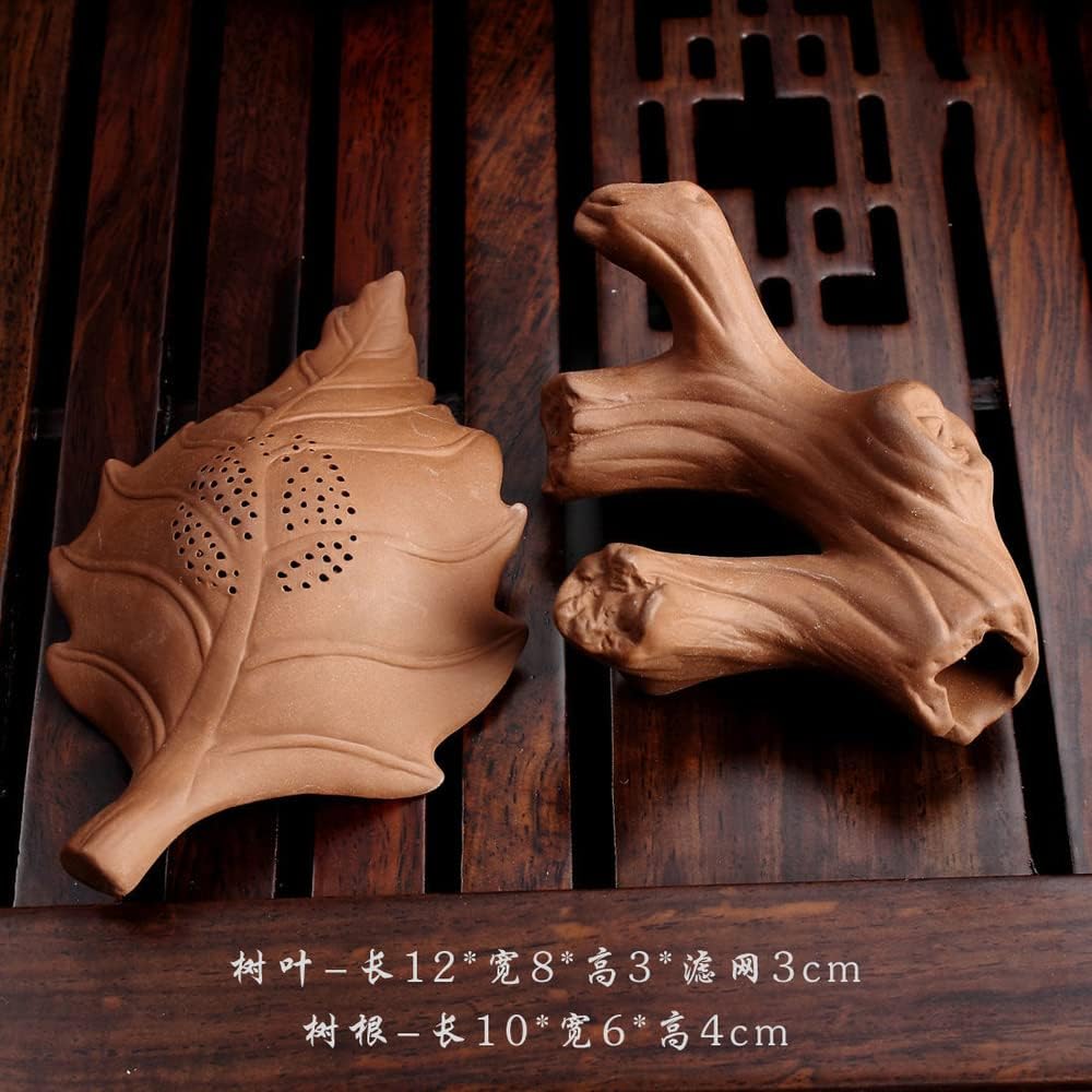 XIALON 3.9inch Yixing Purple Sand Tea Filter Handmade Tea Strainer Tea Set Accessories Ornaments